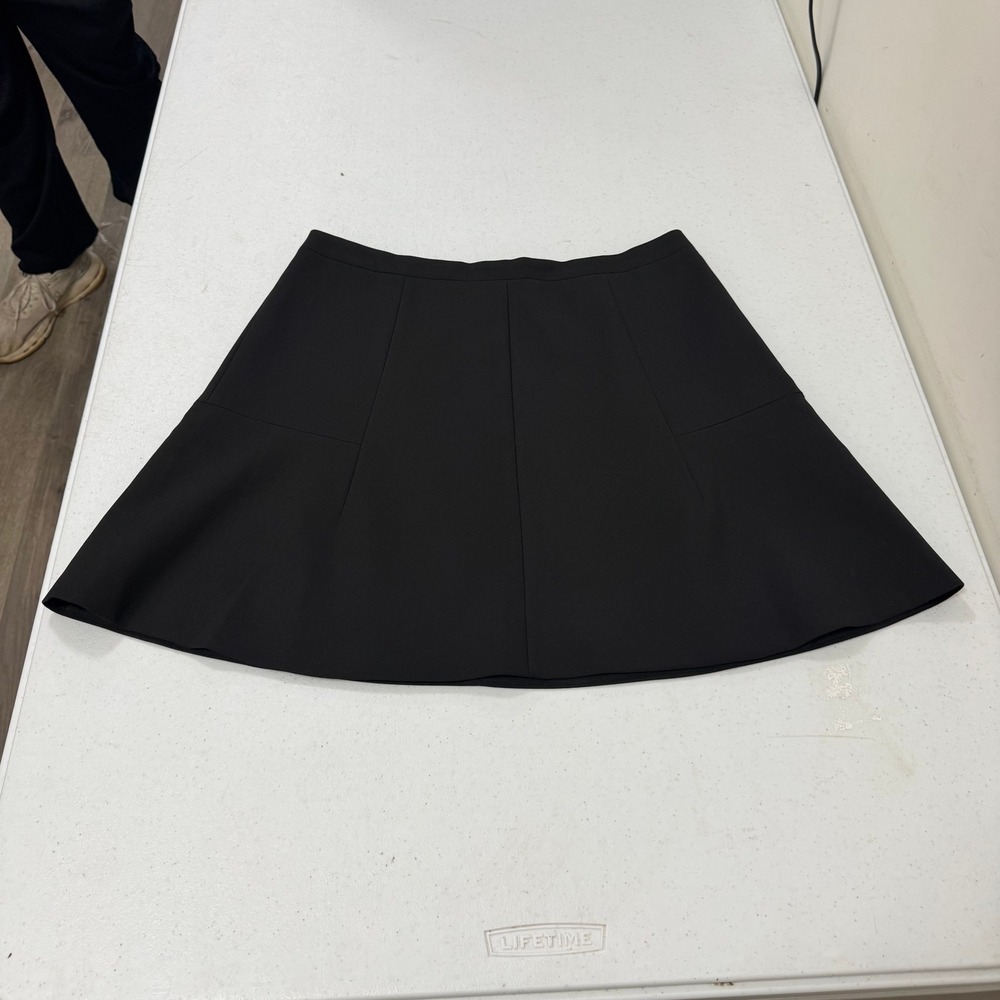 J.Crew Womens Black A-Line Mini Skirt Size 8 Solid Career Casual Zip‎ Back